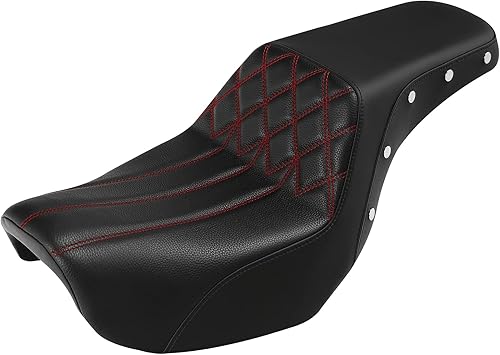 Vista 138 de Asiento de motocicleta para conductor y pasajero, apto para Harley Dyna Wide Glide Low Rider Street Bob Fat Bob FXDF Super Glide Custom FXDC