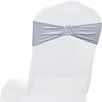 Vista 12 de MDS - Paquete de 250 lazos de elastano para silla, universales, bandas elásticas para silla, lazos con hebilla, lazo deslizante para decoración