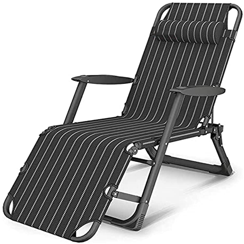 Chaise longue inclinable pliante pour soulager le dos avec appui-tête réglable de balcon