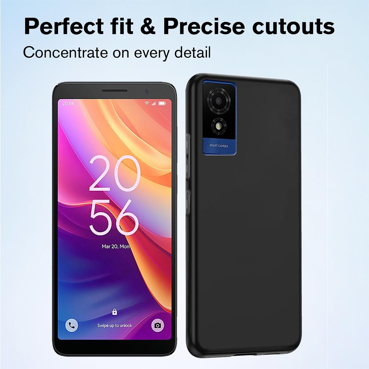 Custodia 3 In 1 Per TCL 501: Cover TPU Morbida + 2 Pellicole Vetro Temperato | Protezione Antiurto E Antigraffio - 2