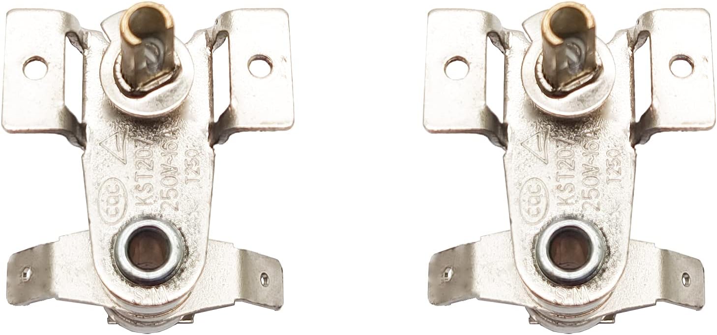 NGe 2pcs Adjustable 90 Degree Celsius Temperature Switch Oven Thermostat Switch Adjustable Bimetal Electric Heater Heating Temperature Controller (KST-168-T250)