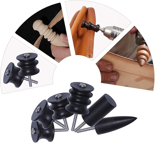 Miniatura 4 de Brocas de cuero para bruñir, paquete de 10 unidades para herramientas rotativas, punta puntiaguda y puntas de pulido con múltiples ranuras para