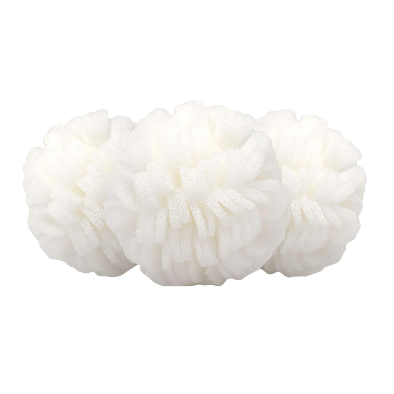 3-Pack Body Buff - Foam Scrubber Loofah for Exfoliation & Cleansing - Removes Oil, Dirt, Impurities & Dead Skin - Sensitive, Dry, Oily or Combination Skin - Gentle to Clinical Strength - White