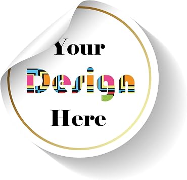 Custom Circle and Square Stickers,Personalized Labels, Gloss Custom Stickers, Any Text + Image, Waterproof Customized Stickers forBusiness Logo,100-500 Labels 1.5 Inch,Circle