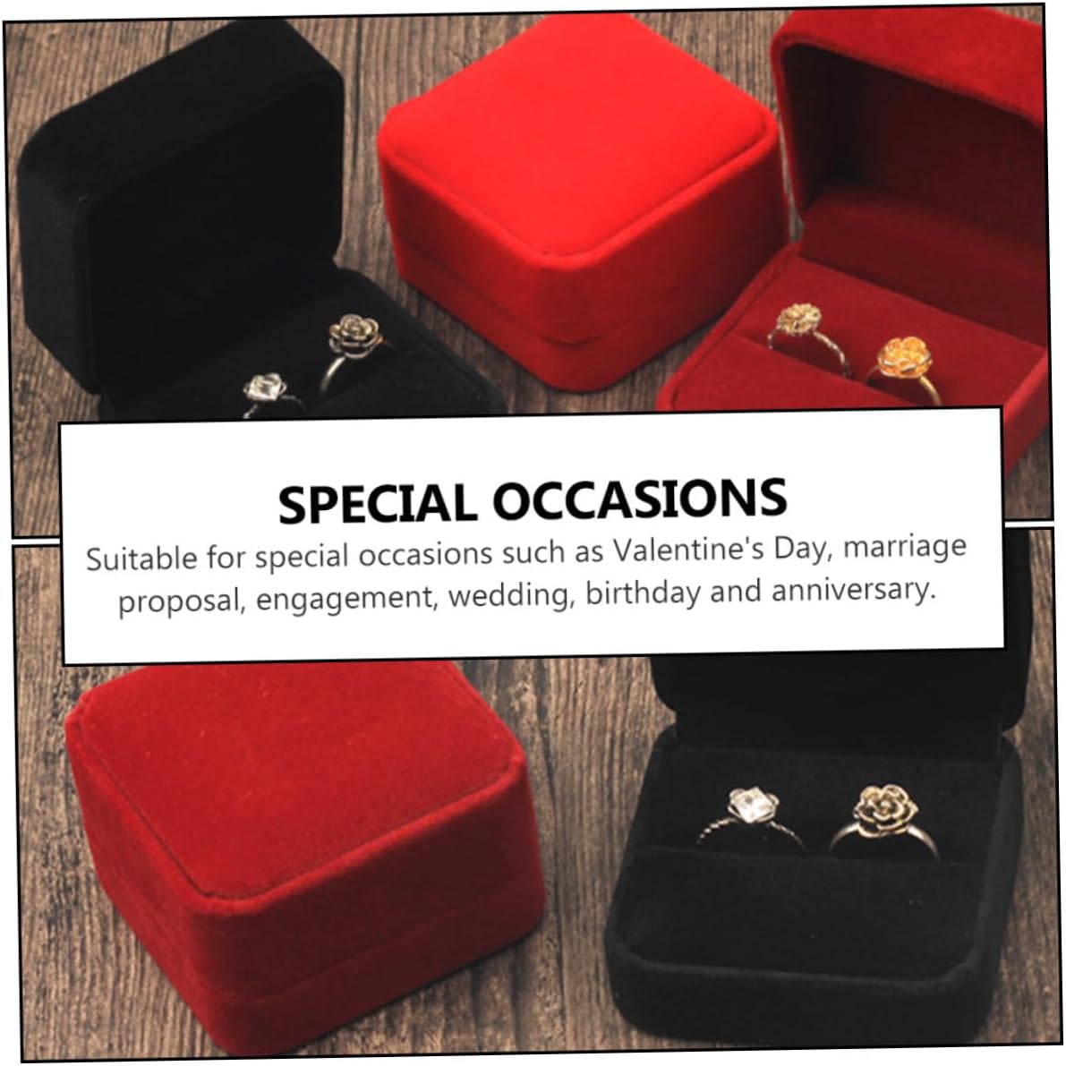 Creative Flannel Jewelry Box for Engagement and Wedding Ring Display image 3