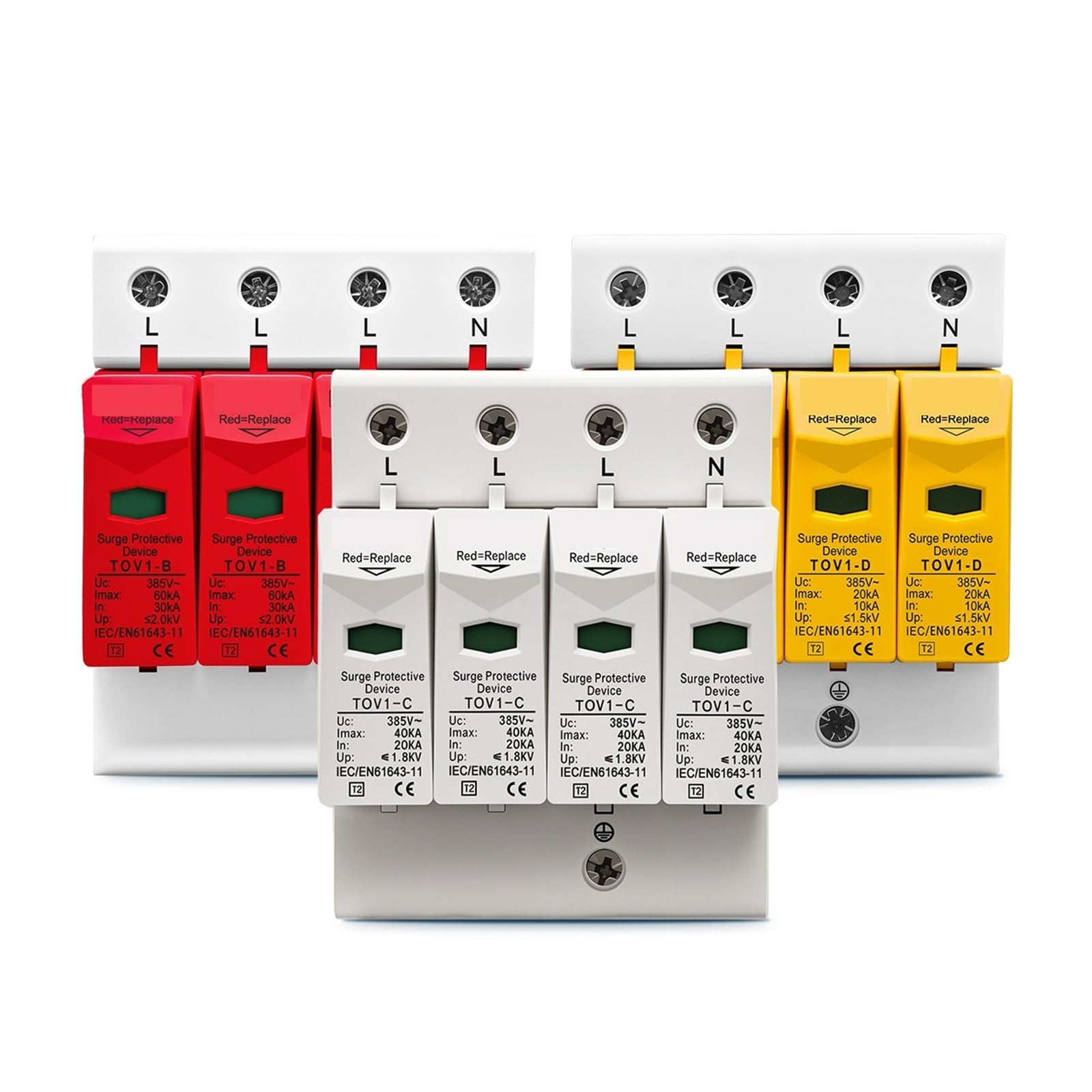 Protector de sobretensión 4P para proteger la electrónica de su hogar 5