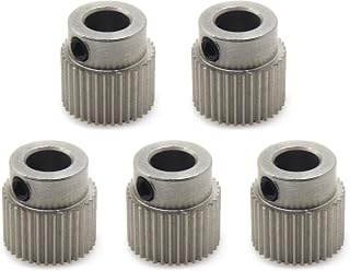 5Pcs Extruder Pulley 36Teeth Bore 5mm Stainless Steel Drive Gear for 1.75mm & 3mm 3D Printer Filament (Pack of 5pcs)