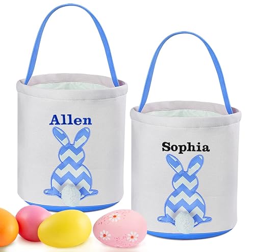 Miniatura 5 de Cesta personalizada de conejo de Pascua, cestas de Pascua Touber para niños, cesta de Pascua personalizada, cesta de Pascua personalizada, cestas de