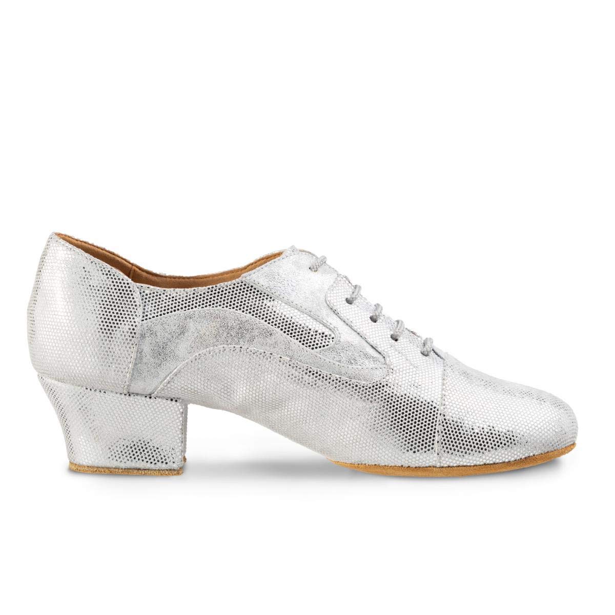 Rummos Damen Trainerschuhe R607 - Leder/Nubuck Silber - Medium (Normal) - 4,5 cm Cuban - Made in Portugal