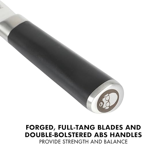 Miniatura 5 de Babish Acero alemán de alto carbono 1,4116 de 8 pulgadas de espiga completa, cuchillo de cocina forjado