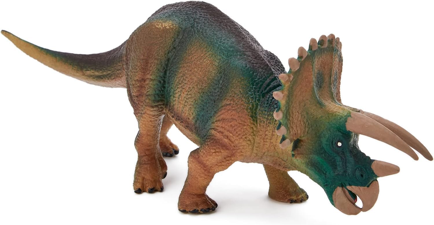 SUPER TOY Triceratops Dinosaur Action Figures Dragon Park Animal Toys for Kids 3-12 Years Realistic Dinosaur 7.5 Inch Big Size Education Toy for Boys Girls