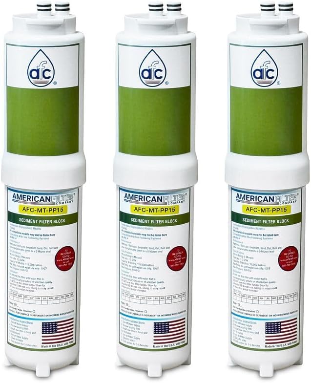 AFC® # AFC-MT-PP15, Compatible with Manitowoc® K00496 water filter cartridge -Made in U.S.A. - 3 Filters