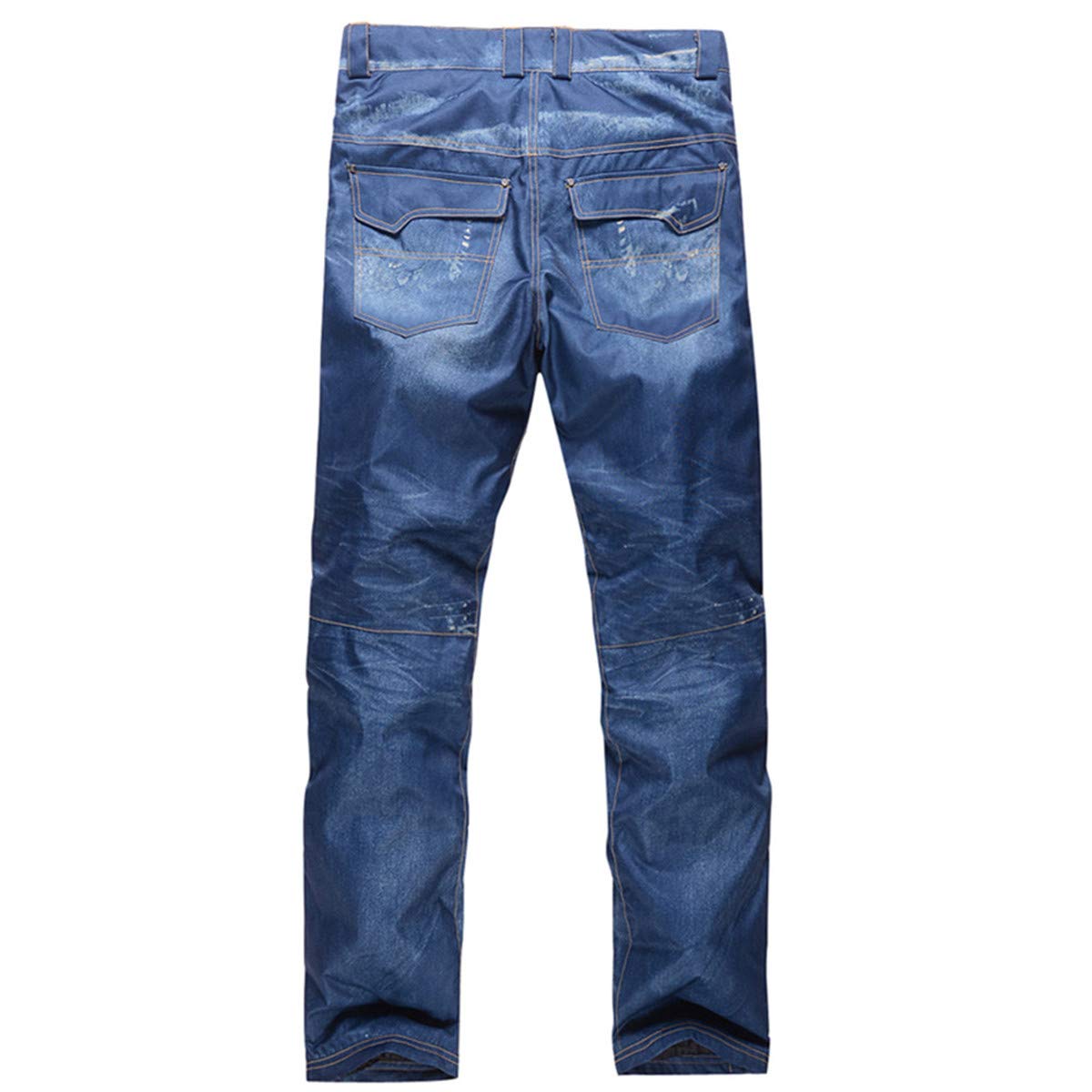 GoodluckShop Denim Bretelle Pantaloni da Sci Casual Jeans da Sci Impermeabile e Traspirante Warm Skiing Pantaloni da Snowboard per Uomini e Donne