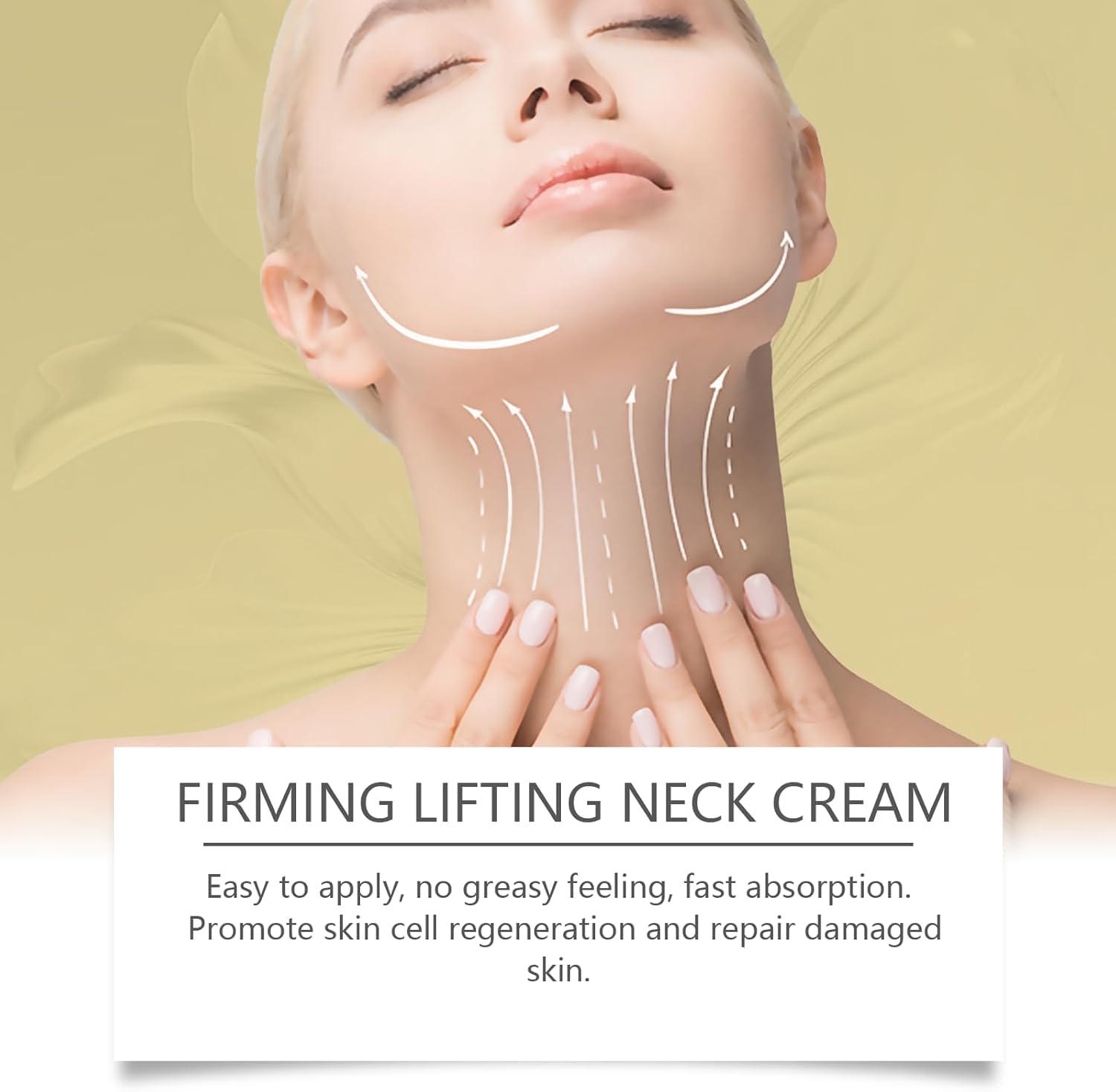 Neck-Eye Care Tightening & Revitalizing Set, AH-8 Firming Neck Cream Electric Massage Eye Cream, Tighten and Lift Neck Cream - Image 4