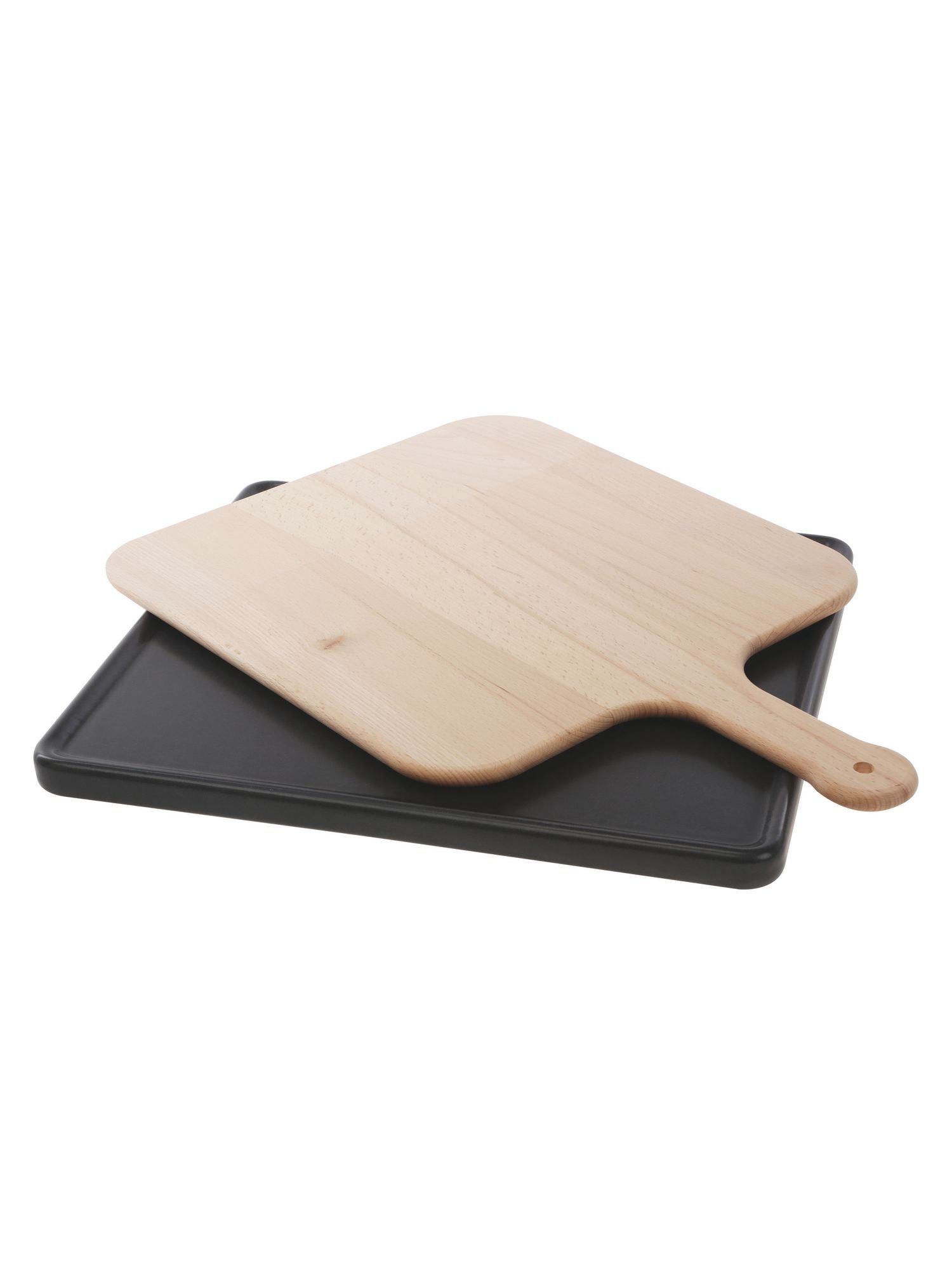 NEFF Z1913X0 Backstein mit Holzschieber, 33 x 37,5 cm, Made in Germany, backwagengeeignet, speziell zum Backen von Pizza, Brot und Tiefkühlgerichten, keramikbeschichtet, leicht zu reinigen