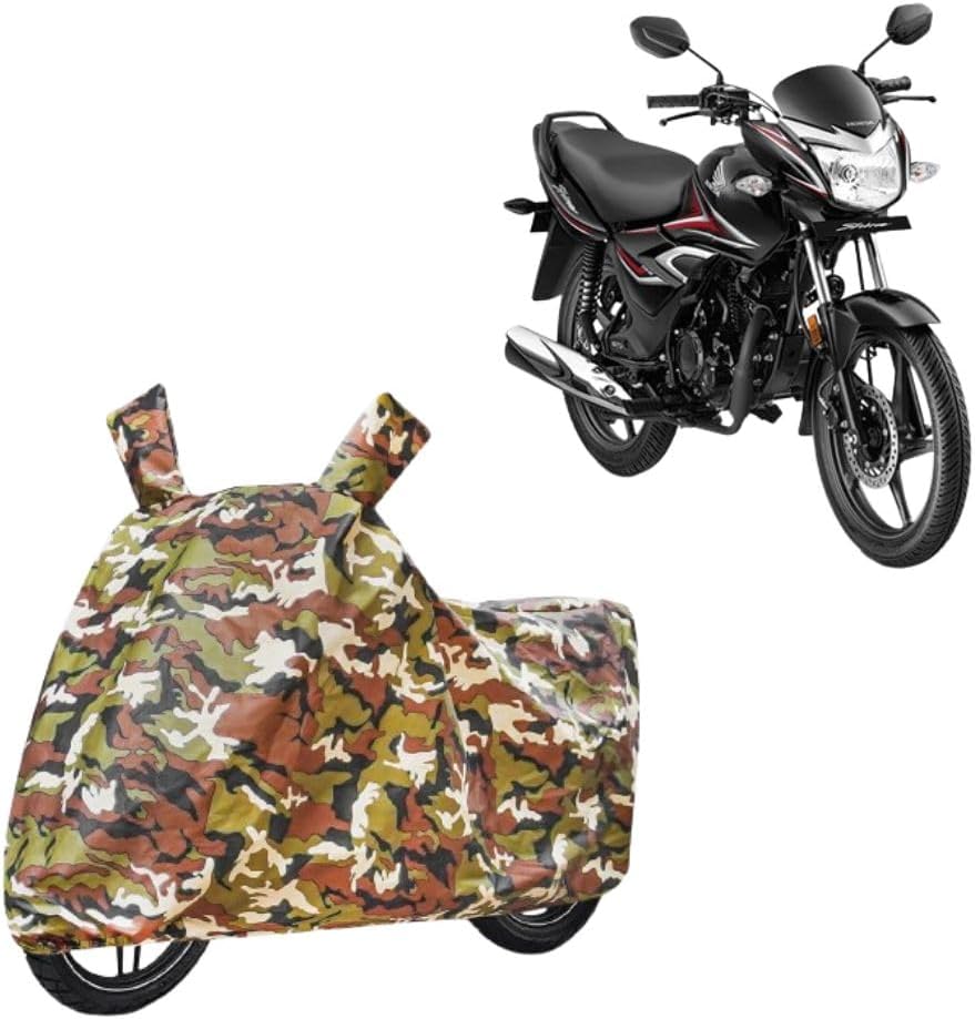 AutoHutch 100% Waterproof Bike Body Cover Compatible with Honda CB Shine, Protect from Dust | Rain | UV Rays | All Weather Two Wheeler Cover - Jungle Print