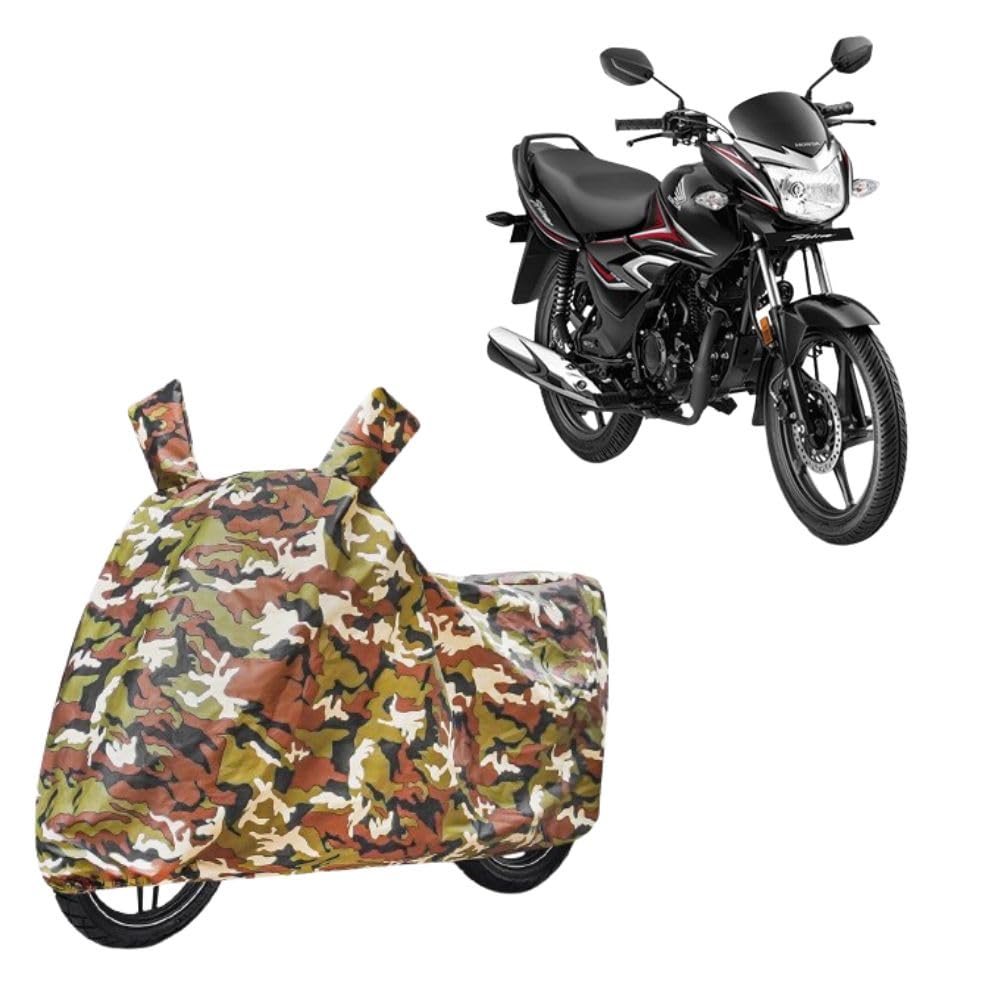 AutoHutch 100% Waterproof Bike Body Cover Compatible with Honda CB Shine, Protect from Dust | Rain | UV Rays | All Weather Two Wheeler Cover - Jungle Print
