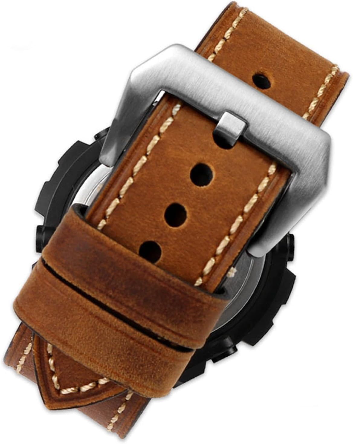 Grind arenaceous cowhide For MTG-B1000 G1000 leather watch band Concave port Manual line Strap Belt