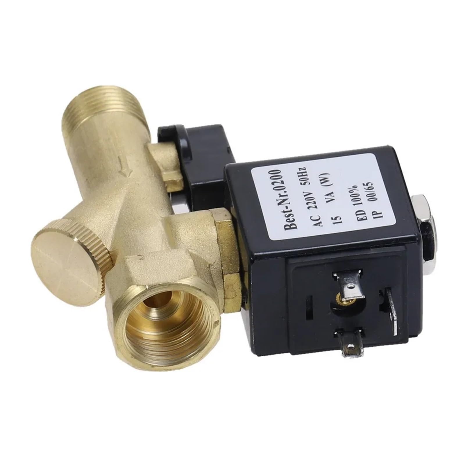 Válvula de drenaje electrónica de 1/2 pulgada CA 220 V 1,6 MPa, temporizada, for compresor de aire, tanque de gas, válvula de drenaje automática de 2 vías, 1 unidad