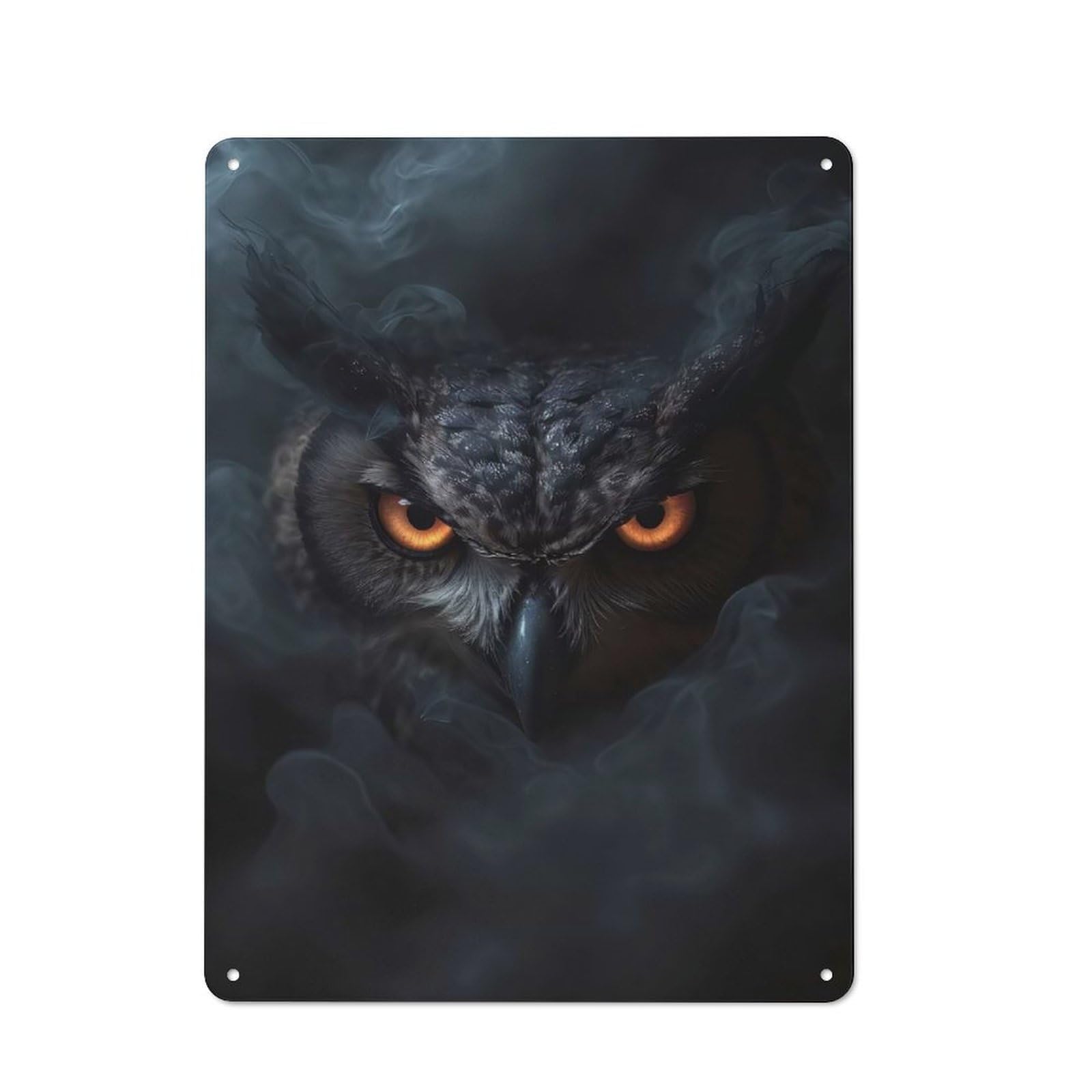 Junmoney Wild Owl Halloween Metal Wall Sign 40X30cm Featuring For Bar Or Restaurant, For Restaurant Interior Fans