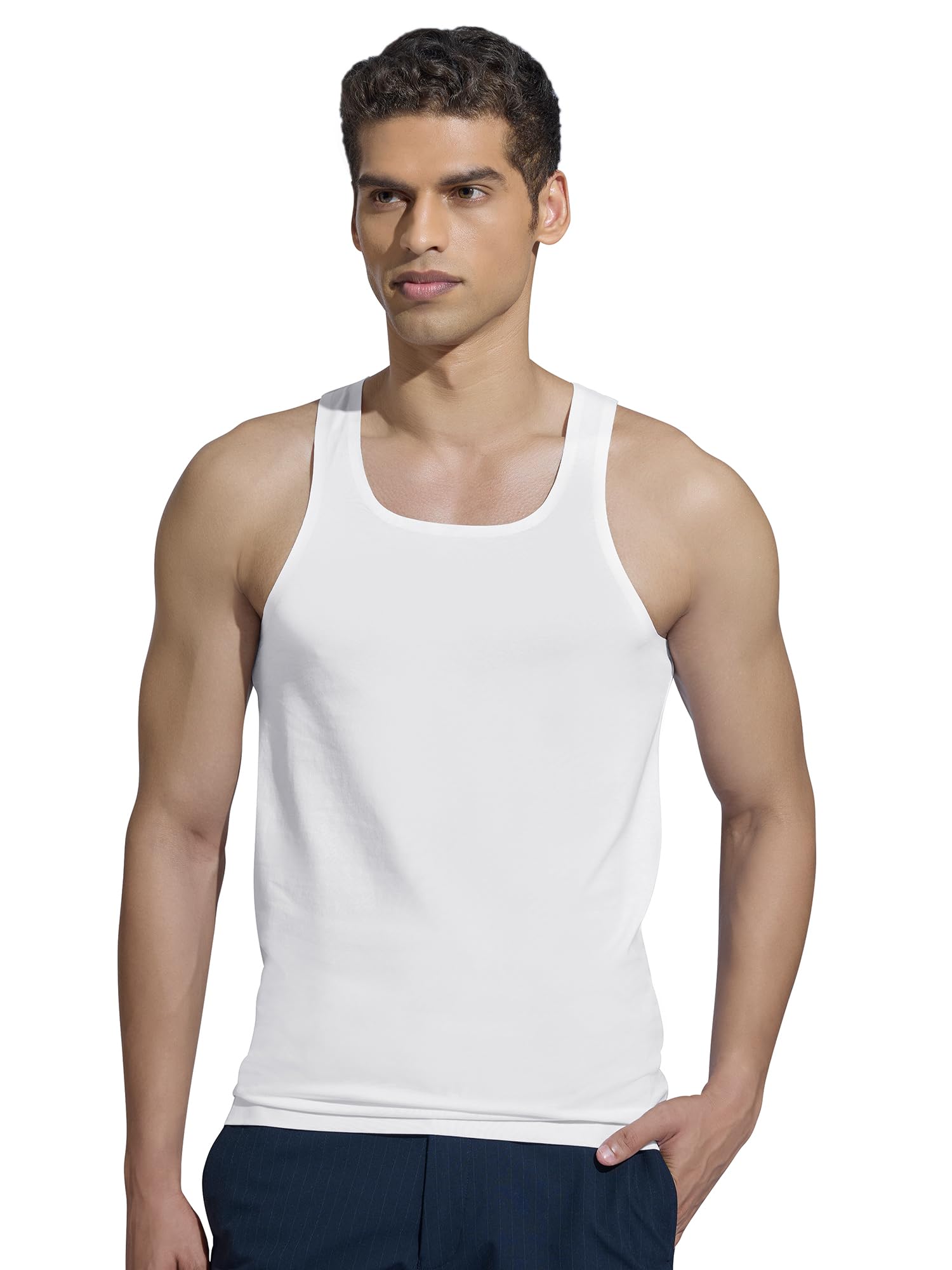 Element Combed Cotton Square Neck Vest for Men