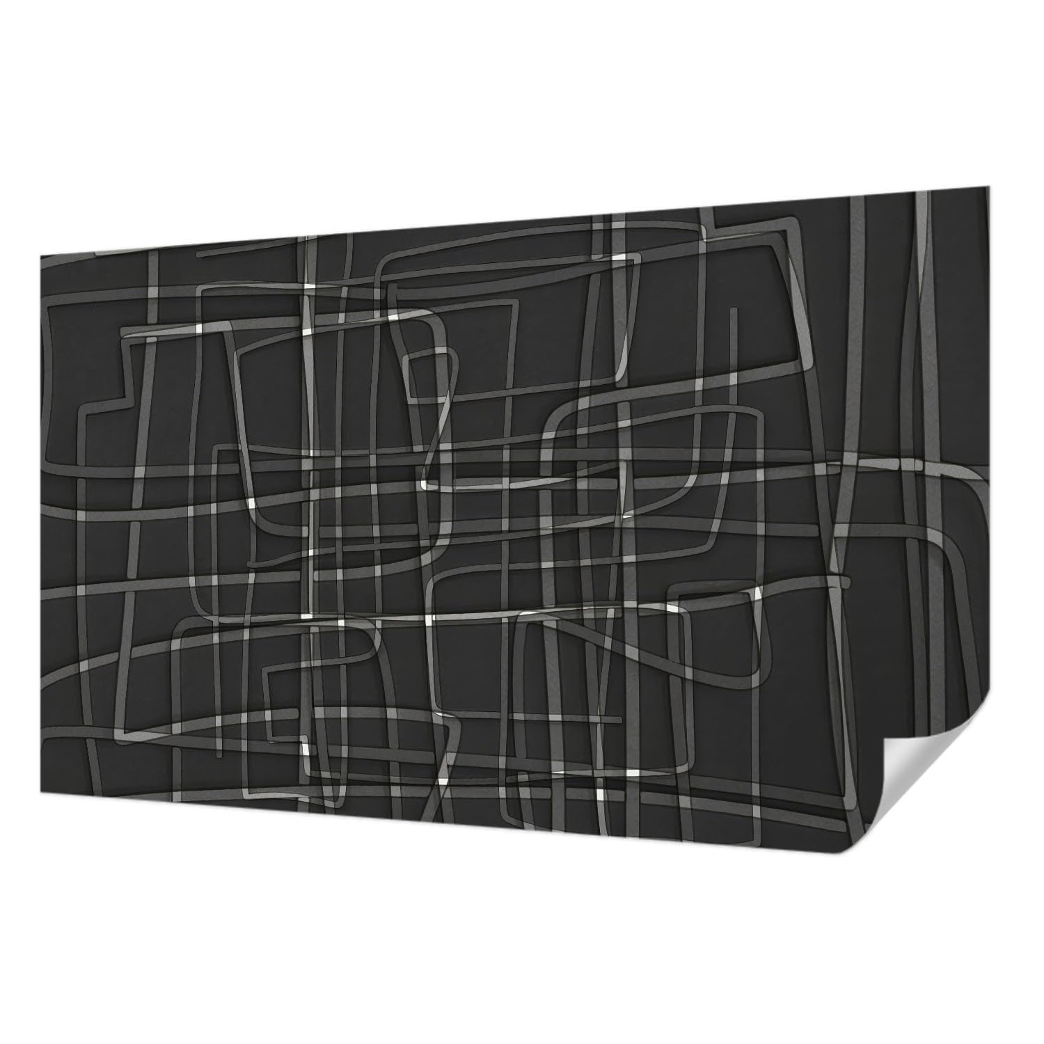 Papier peint autocollant 416x254 cm panoramique lignes abstraites