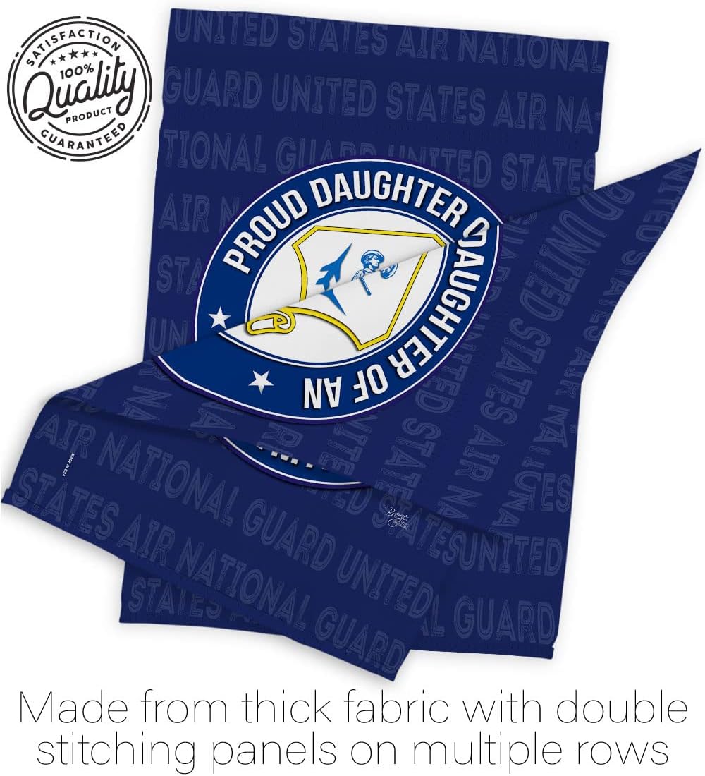 Breeze Decor National Guard Air Proud Daughter Airman Garden House Flag-Set Armed Forces ANG United State American Military Veteran Retire Official Banner Small Yard Gift Double-Sided, Made in USA
