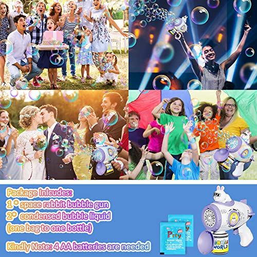 Bubble Gun, Bubble Machine Gun Bubble Toys For Kids Ages 4-8 8-12, Bubble Maker Blaster Outdoor Outside Toys For Boys Girls Adult Wedding Birthday Party, Purple #TOP6