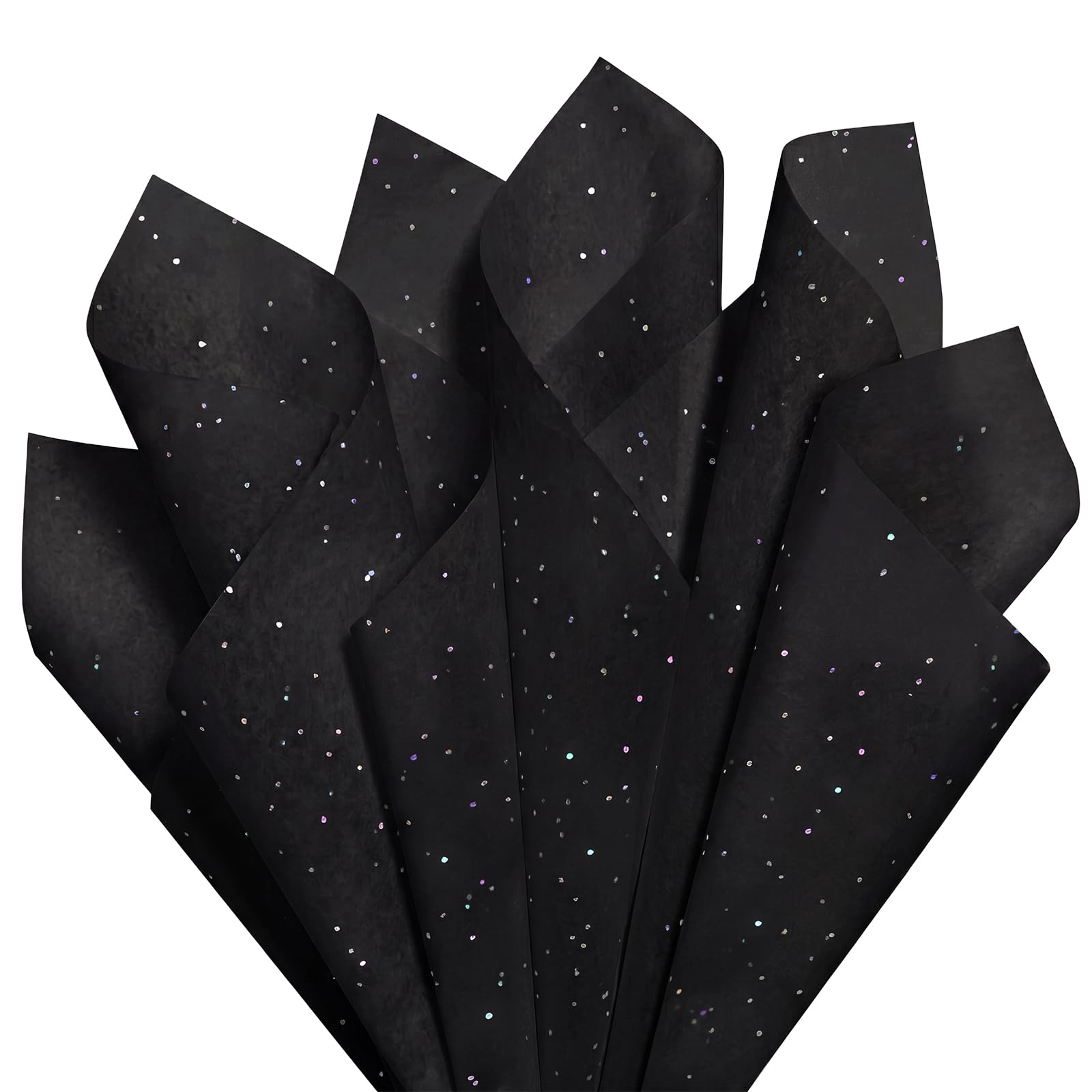 120 Sheets 14 x 20 Inch Black Glitter Tissue Paper for Gift Bags
