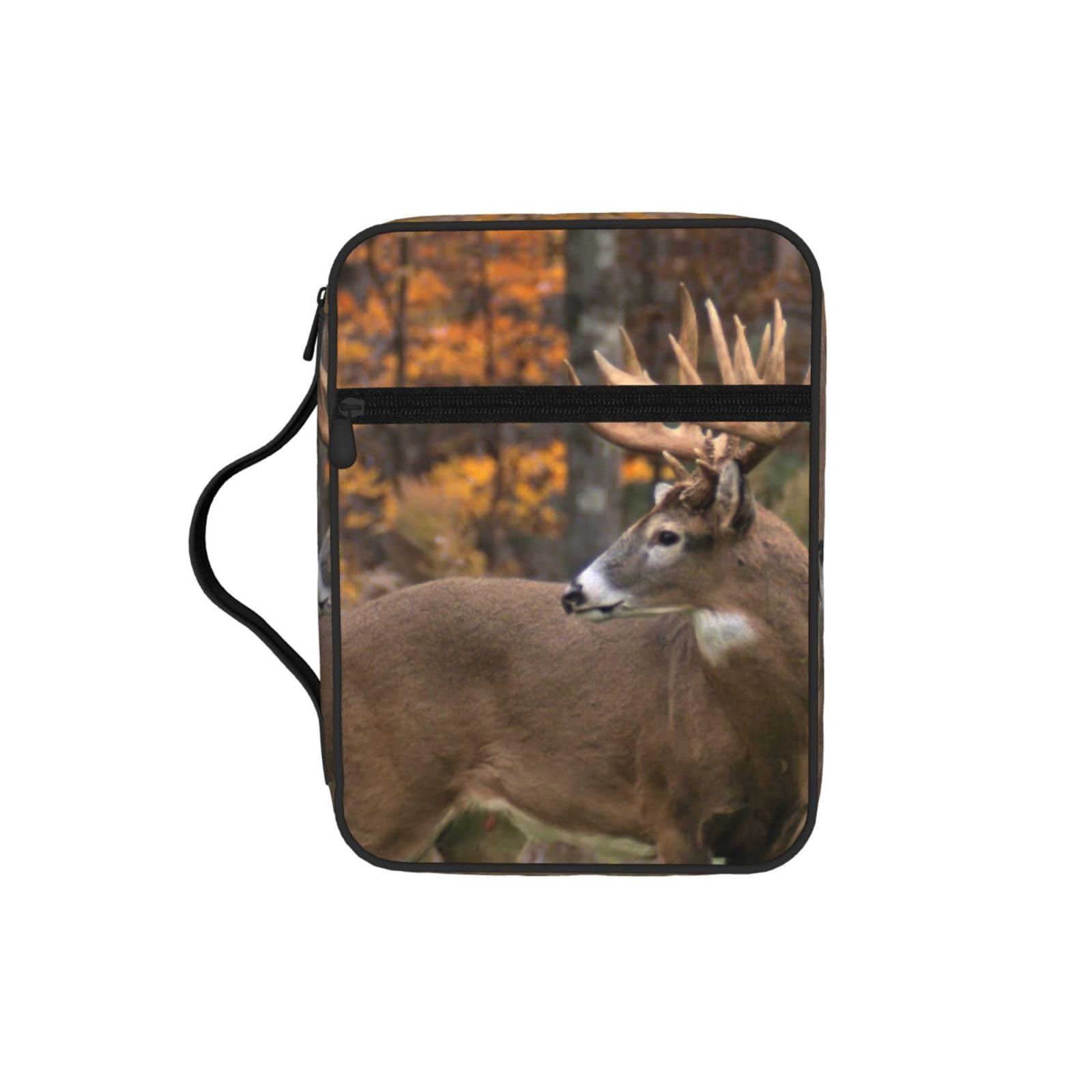 Deer Hunting Season Bible Cover Case Waterproof Bible Bag With Handle Organizer Storage Book Cover For Bible Study