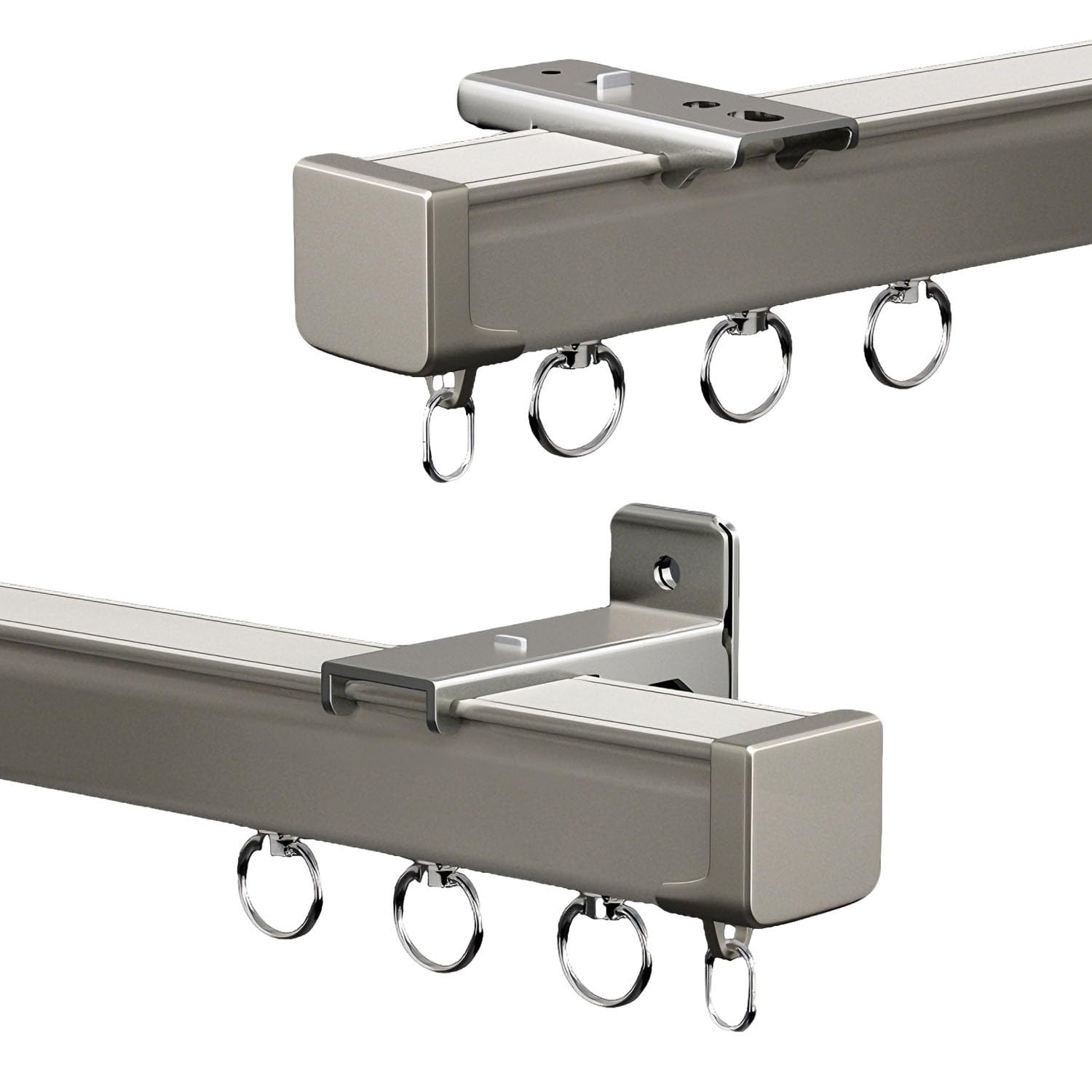 Cortina divisora de ambientes con riel ajustable de aluminio para techo de 580 cm