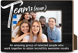 Best Team Ever Gifts Team Gift for Employees Coworkers Wood Frame Tabletop Display for Office Farmhouse Picture Frames for Coworker Moving Away Gift Boss's Day Gifts Wooden Picture Frames 4x6 YT0079