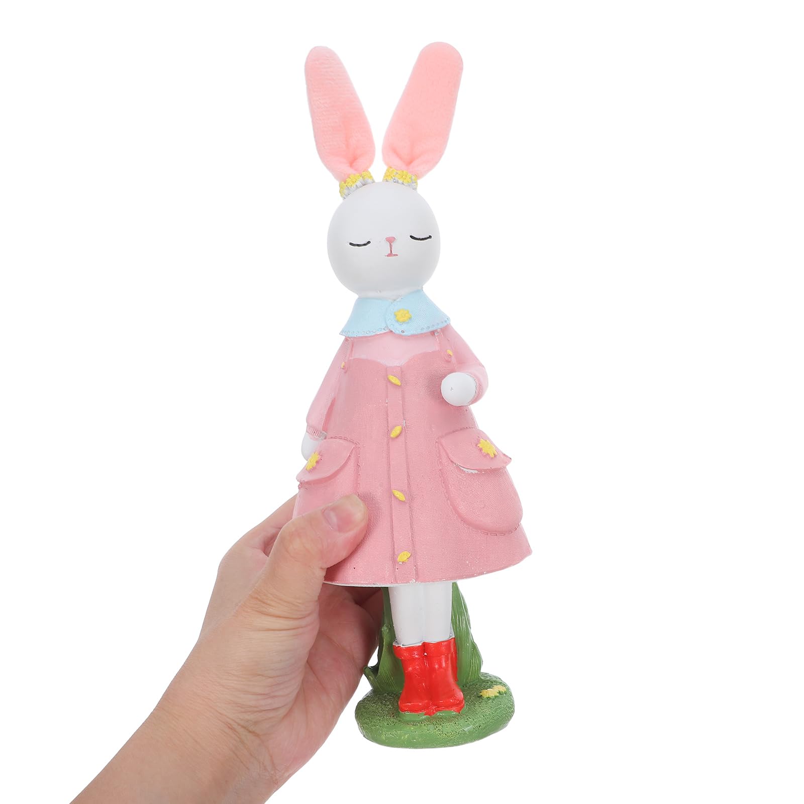 Alipis Statuina Resistente Sbiadimento e Deformazione Coniglietto Pasquale e in Resina Rosa, Decorazione Primaverile per Centrotavola Decorazioni la Casa a