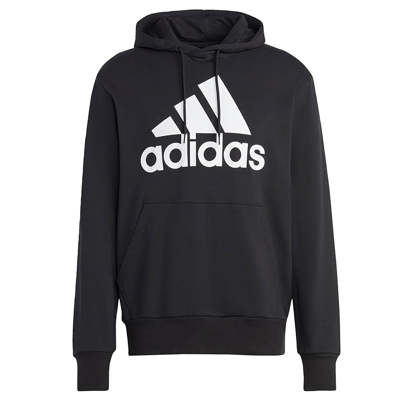 adidas Uomo Essentials French Terry Big Logo Hoodie, Black, S
