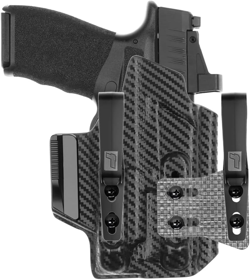 Tulster IWB ARC Kydex Holster in Right Hand fits: Springfield Armory Hellcat Pro w/TLR-7 Sub Light | Optic Compatible Light Bearing Inside The Waistband Appendix Concealed Carry