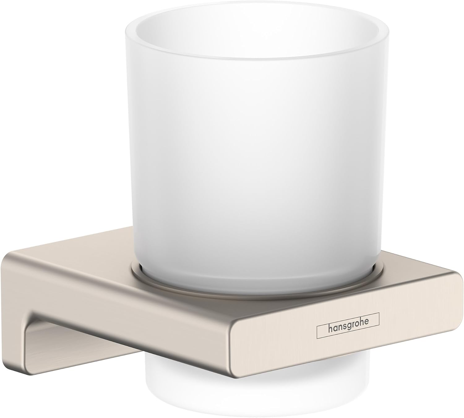 Hansgrohe AddStoris Modern Tumbler in Brushed Nickel, 41749820