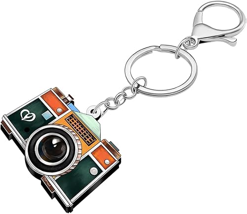 Miniatura 3 de Llavero de acrílico vintage de los años 80 y 90 para cámara, llavero para amantes de la fotografía, regalos para mujeres y niñas, llaves de