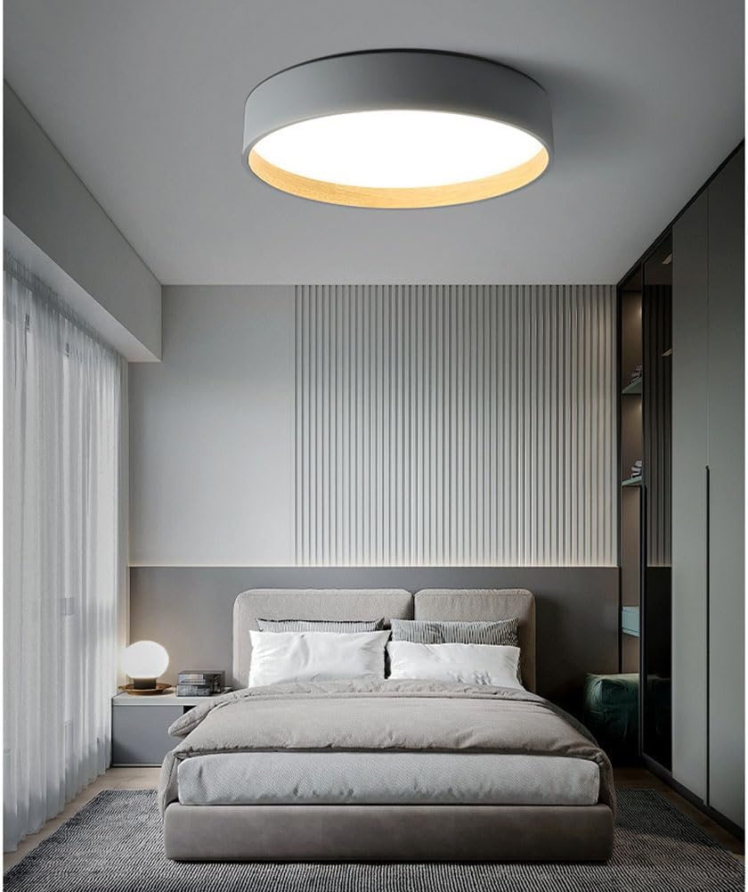 Macarons Round LED Flush Mount Ceiling Light Side Eeiling Lighting Ceiling Lamp Energy Saving Tri-Tone Light Eye Protection Easy to Install Lighting Fixture for Kitchen, Hallway, Bedroom,