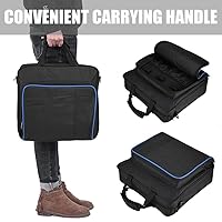 Vista 7 de Diyeeni PS4 Pro bolsa de transporte, impermeable, a prueba de golpes, sistema de juego, funda de viaje protectora con correa ajustable