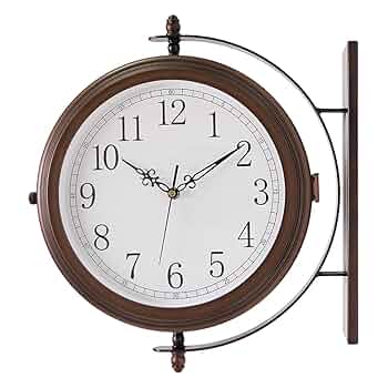 ※maco8※DOUBLE FACE WALL CLOCK Amazon.com: Two-Faced Wall Clock for Indoor and Outdoor