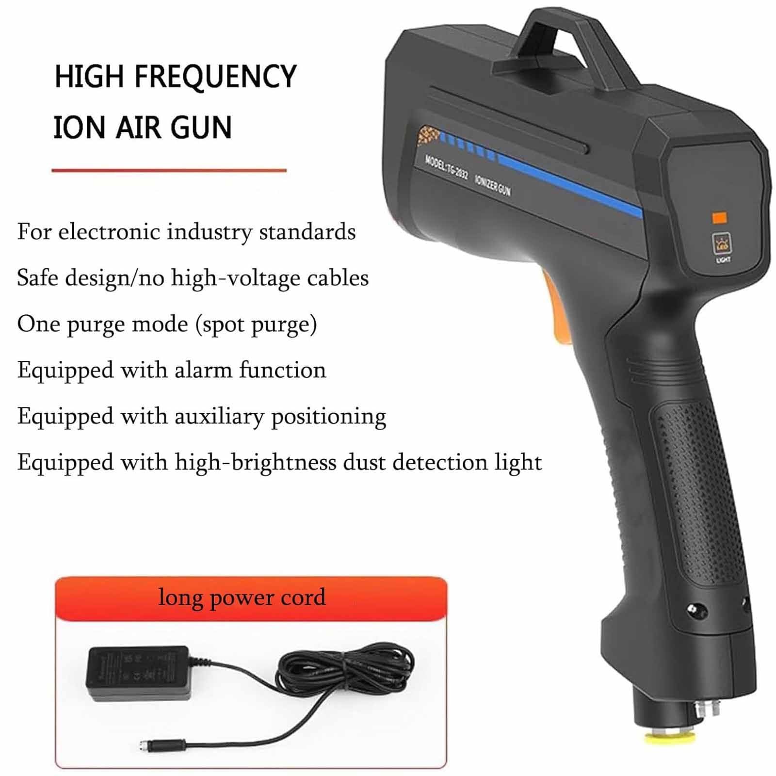 Pistola Aire Ionizante Portátil,Ionizador Antiestático,Eliminador Electrostático,Balanza Iónica Para Eliminación Estática.Eliminador Estática Aire Ionizante