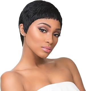 Sensationnel Empire Human Hair Wig - Ria Celebrity Inspired Collections Pre-Styled Salon Cut Hair (1B OFFBLACK)