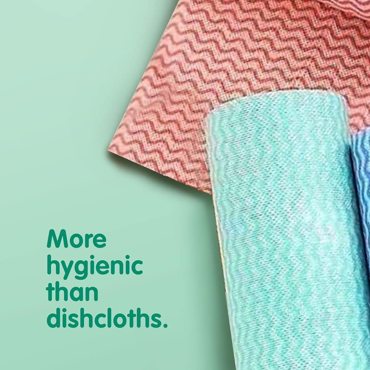 Wave Makers Non-Woven Reusable & Washable Kitchen Towel Wipes - 2 Rolls (80 Wipes Per Roll, Total 160 Sheets) 3