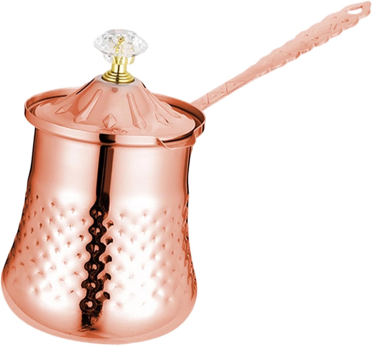Portable Coffee Pot with Lid - Multifunctional Rose Gold Kitchen Tool for Easy Cleaning, Ideal for Camping and Butter Warmer - Essential Jug Accessory Rose Gold Large