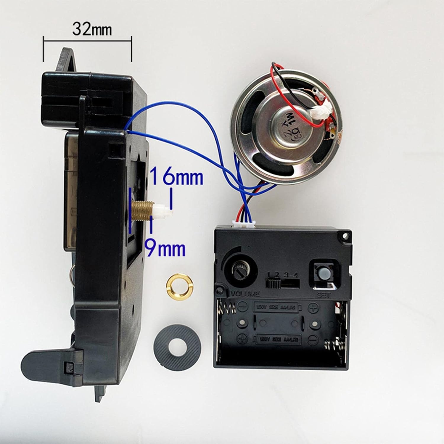 Quartz Pendulum Clock Movement Replacement Kit with Music Box Chime, Battery Operated Mechanism for DIY Wall Clock Repair(Style 1)