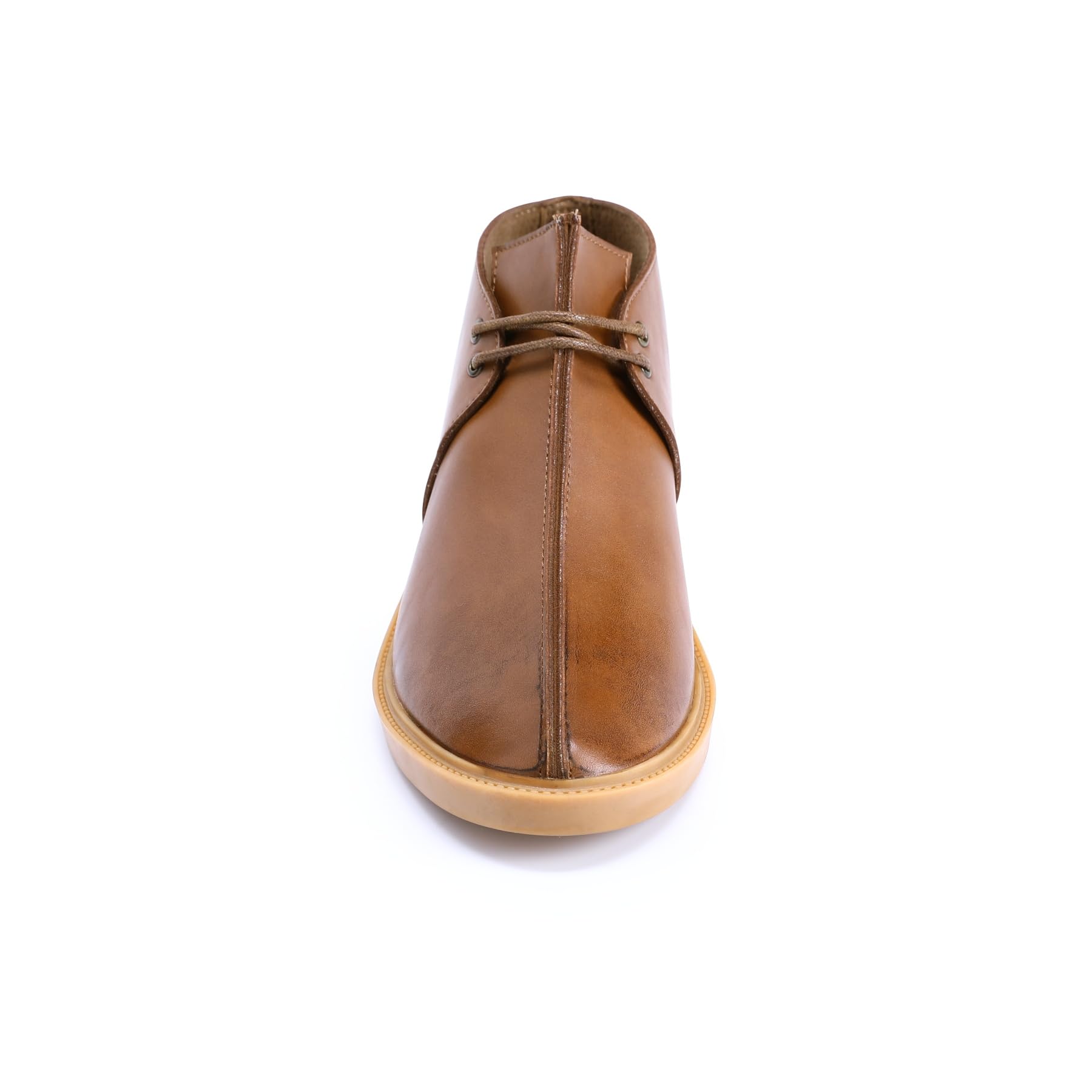 Allthemen Męskie skórzane sznurowane buty chukka wybrzuszenie retro buty pustynne moda jednolity kolor botki