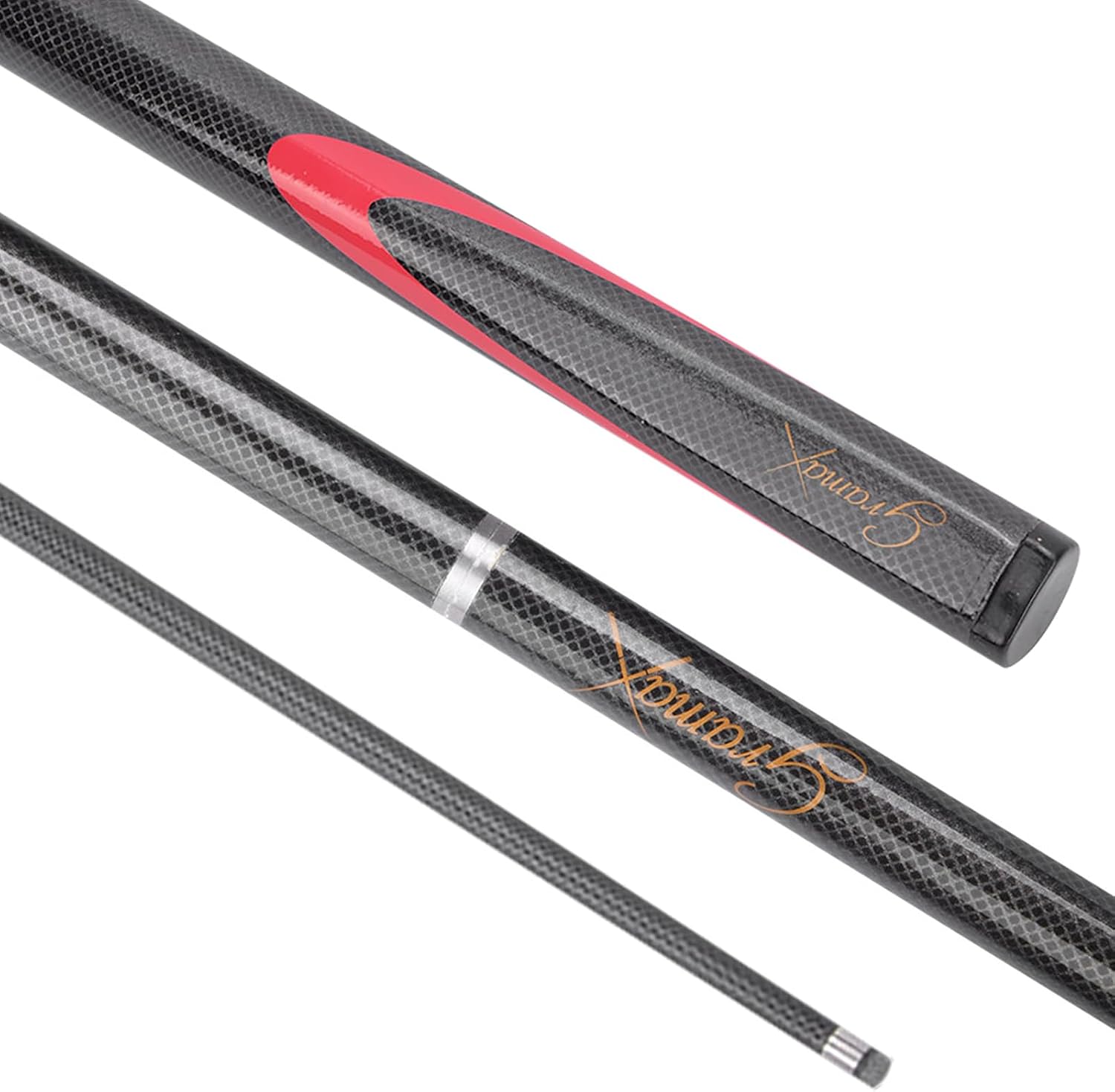 EVTSCAN Billiard Cue Stick,9MM Carbon Durable Professional Billiard Pool Cues Stick Snooker Rod Supplies Accessory