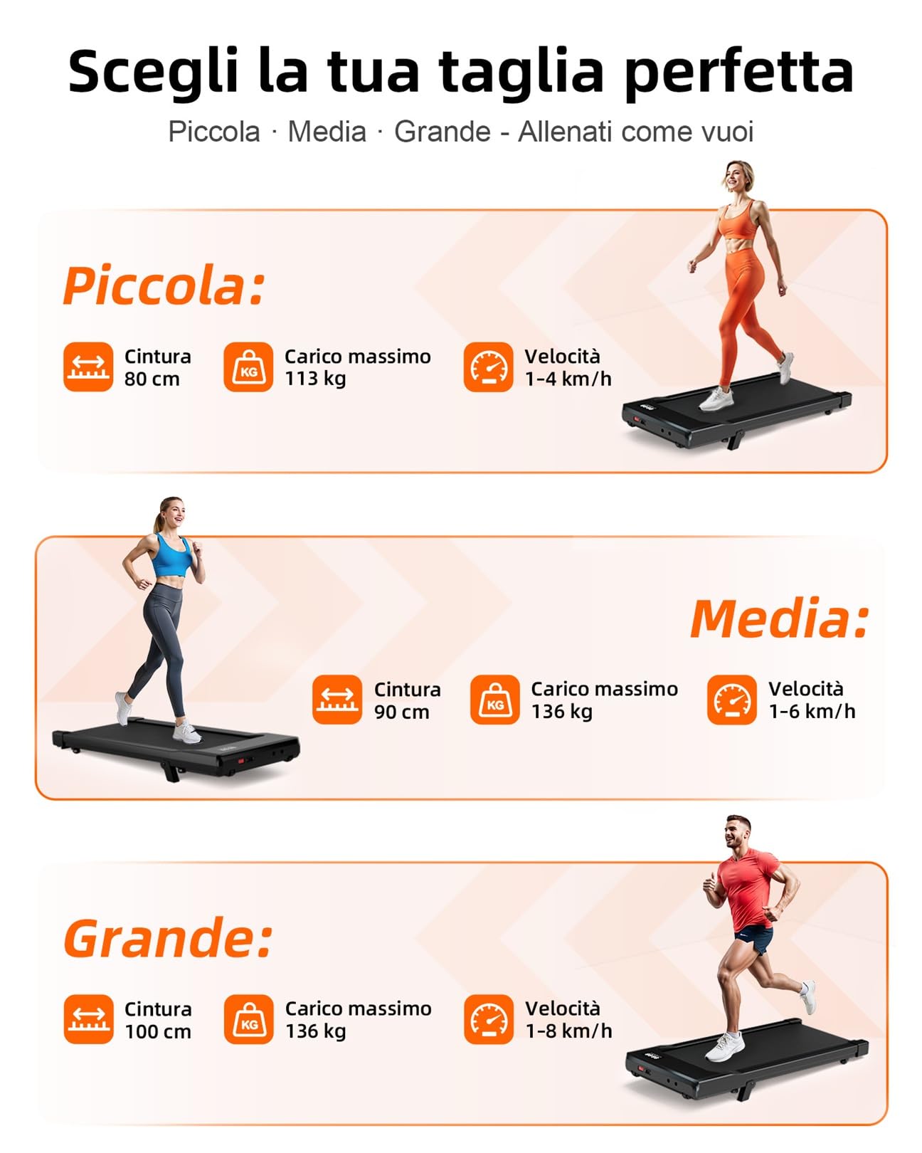 Tapis de Course avec Inclinaison, Tapis Roulant Multi-Coureurs, Max 136KG 159KG, Contrôle APP