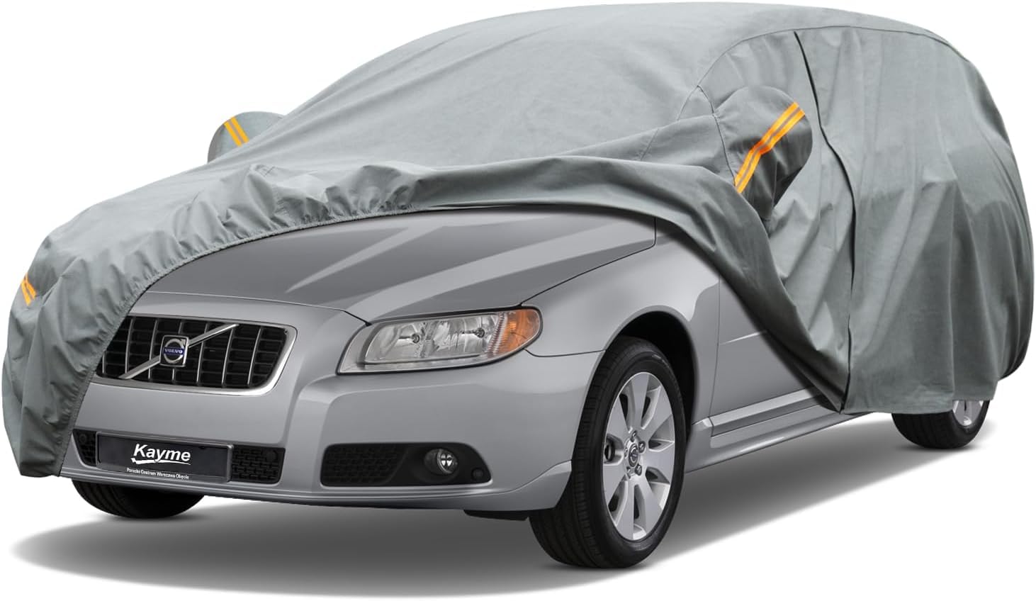Kayme Funda Coche Resistente, Cubre Coches Compatibles con Volvo V70(1996-2016), Exterior Impermeable Transpirable Anti-UV Antipolvo de 6 Capas, Cubierta para Coche.