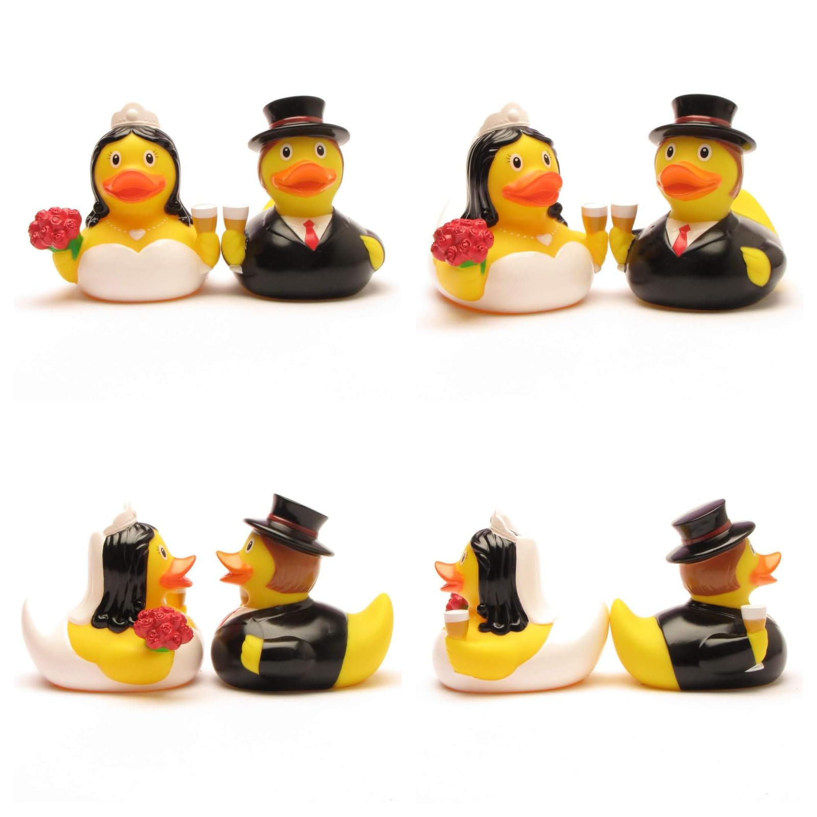 Duckshop I Bride couple rubber duck I squeaky I L: 8 cm